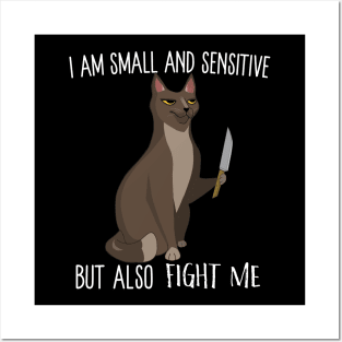 I Am Small And Sensitive But Also Fight Me Posters and Art